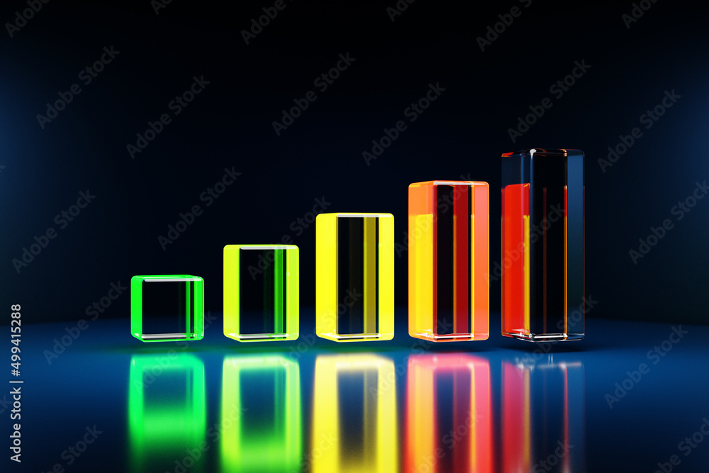 Obraz premium 3d illustration of indication icon, green to orange ready indicator.