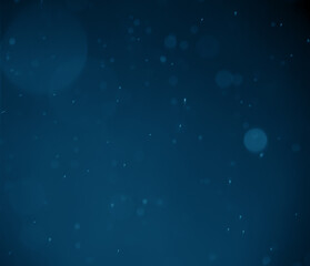 blue background with particles circle bubble and gardient. blue bokeh big and small blurred. abtractbackground bokeh circle.