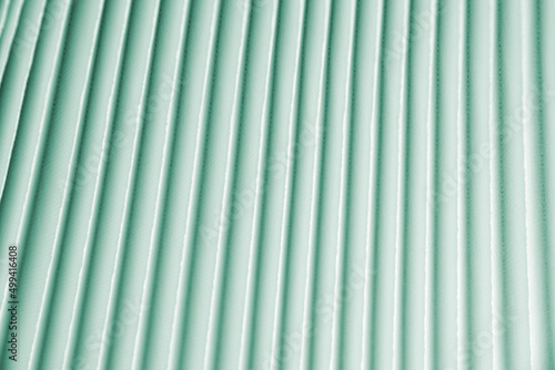 Turquoise window blinds close-up, classic background or backdrop