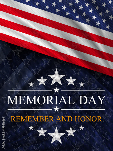 Memorial day background. National holiday of the USA.