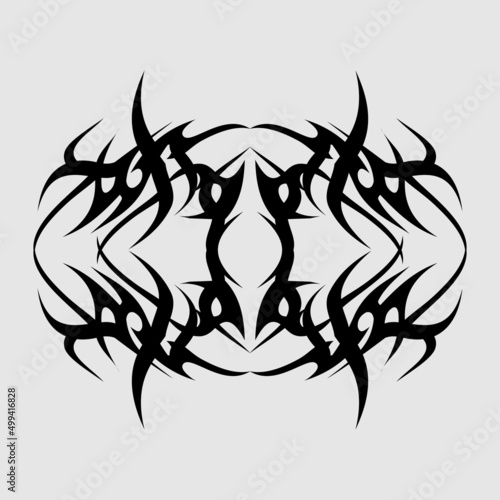 vector tribal mandala, maori, tattoo, henna, contour, floral, decorative, sharp, metal, gothic, spiritual, monocrome, black, background, chest tattoo, back tattoo, body decoration