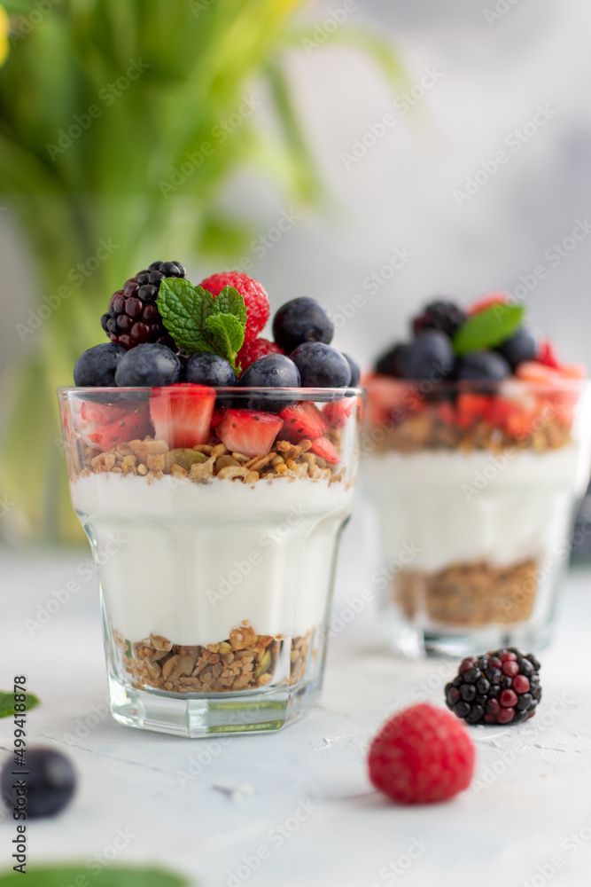 Healthy dessert with fruits Healthy dessert with fruits