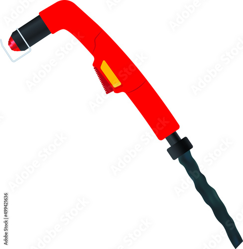 red plasma cutter in profile