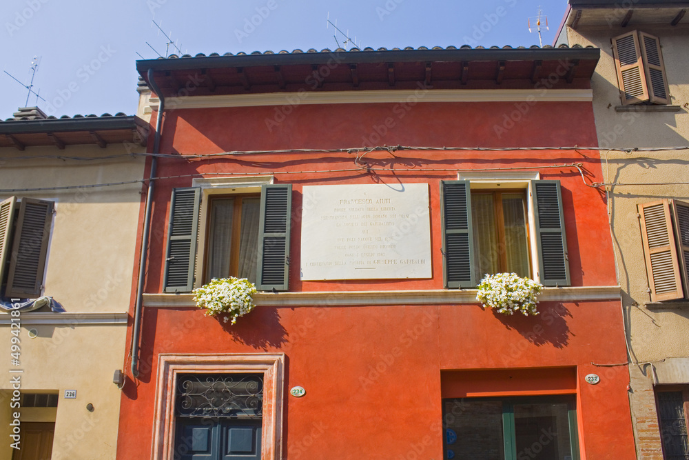 Typical old architecture in Pesaro, Italy