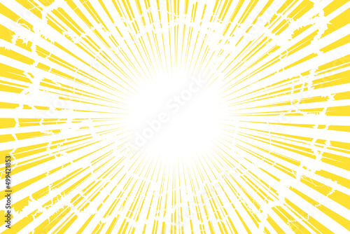 集中線　黄色　電流 photo
