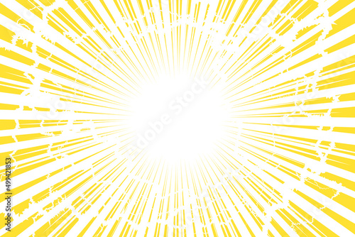 集中線　黄色　電流