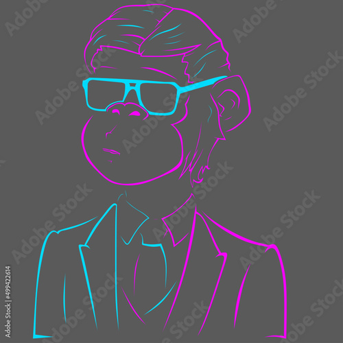 Monkey wearing sunglasses