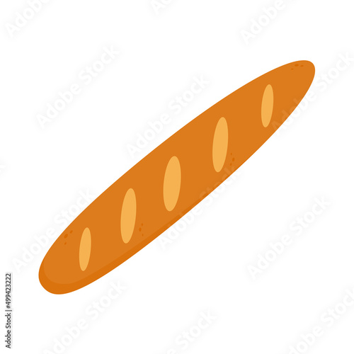Vector Bakery. Bread from wheat flour is a delicious breakfast.