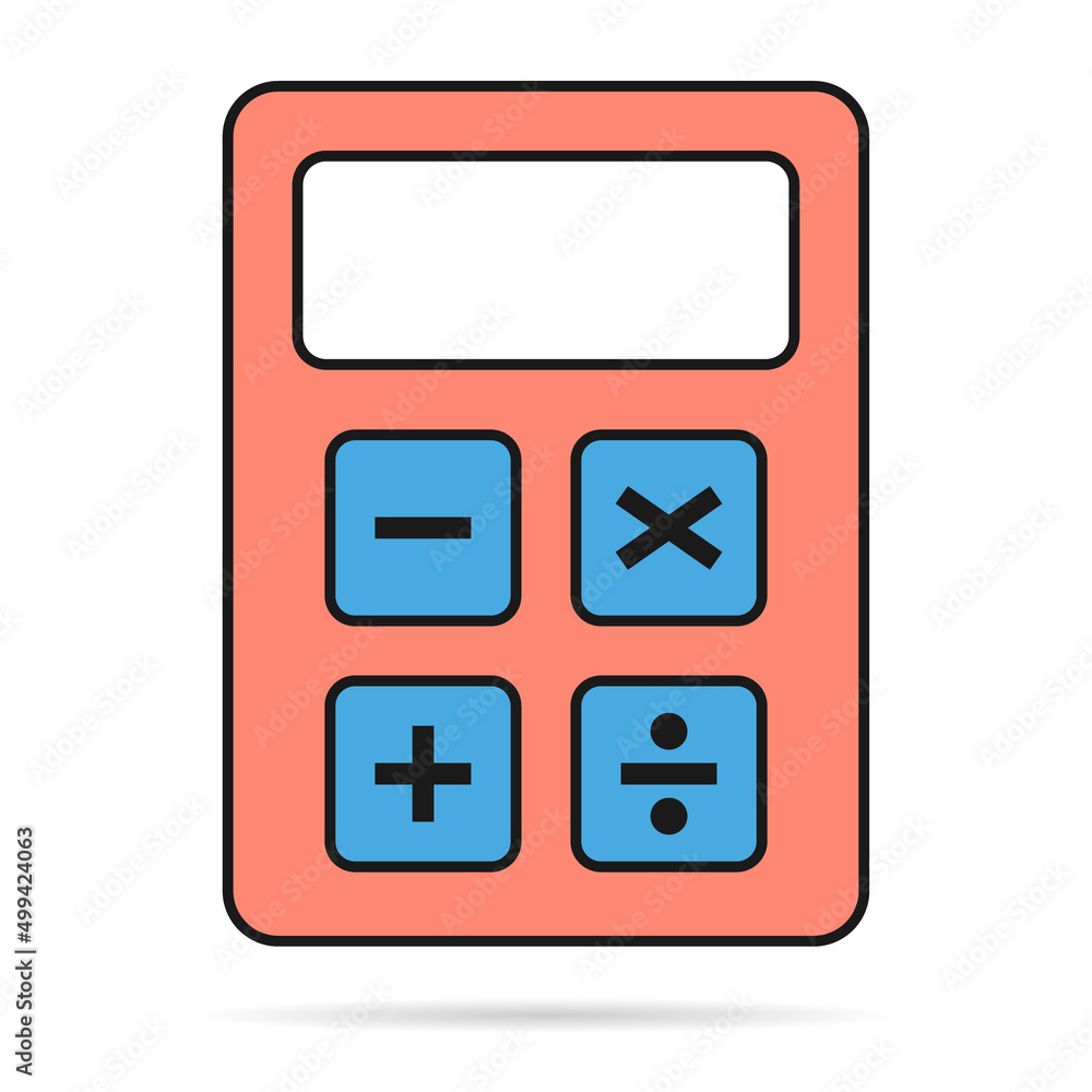Calculator icon, mathematics web button vector illustration. Internet website finance technology design Calculator icon, mathematics web button vector illustration. Internet website finance technology design