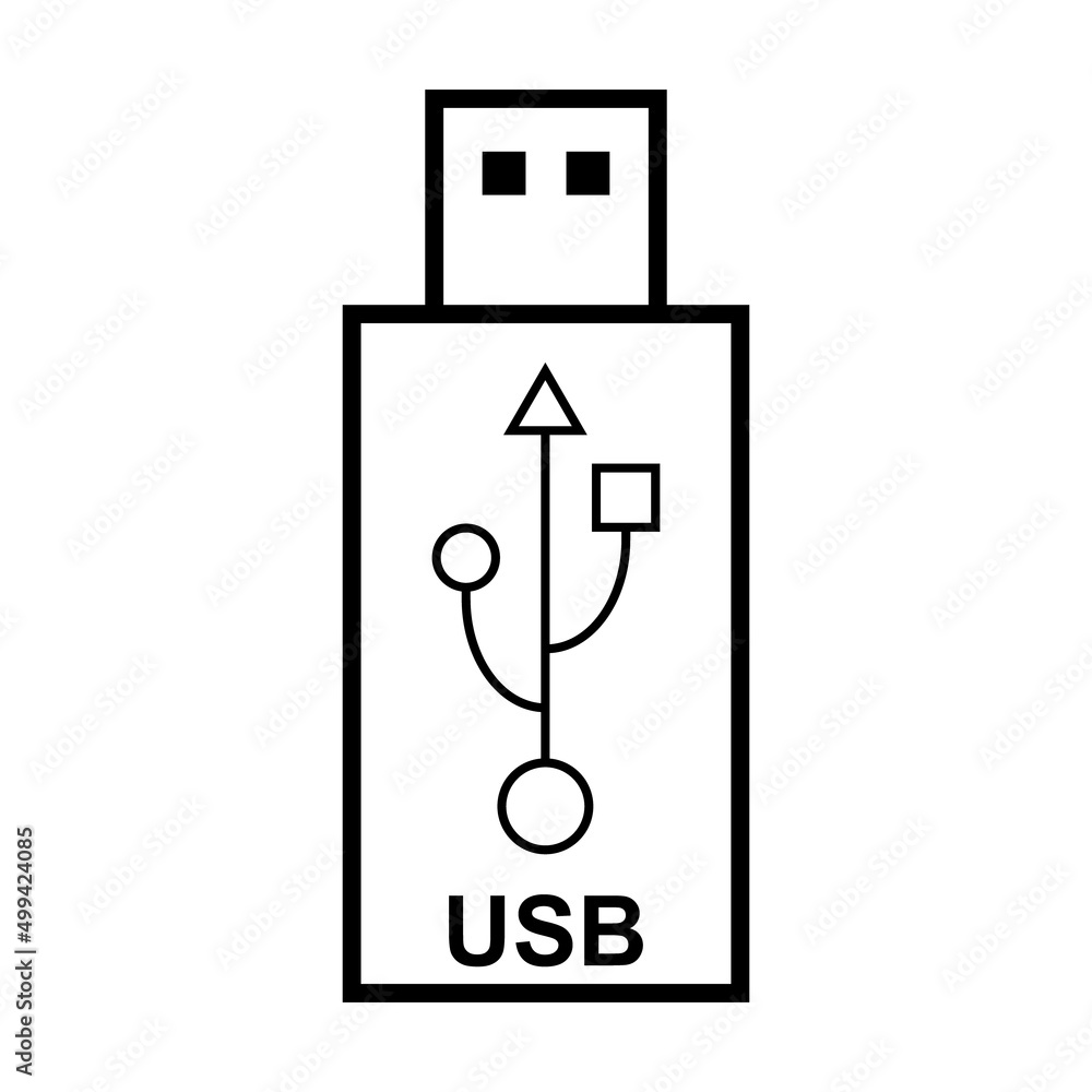 USB icon technology, connect device sign, electronic portable symbol ,vector illustration media USB icon technology, connect device sign, electronic portable symbol ,vector illustration media