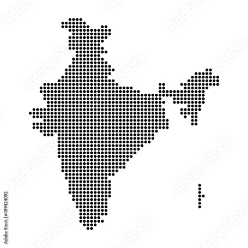 India map graphic, travel geography icon, nation country indian atlas region, vector illustration