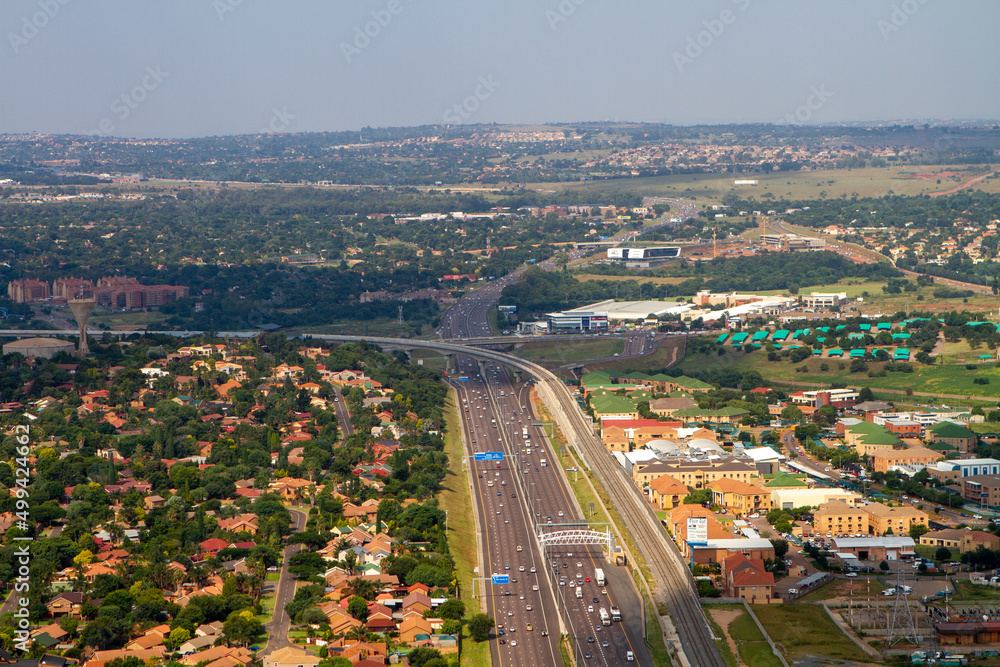 Fototapeta premium aerial view of the city