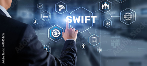 SWIFT. Society for Worldwide Interbank Financial Telecommunications. Financial Banking regulation concept