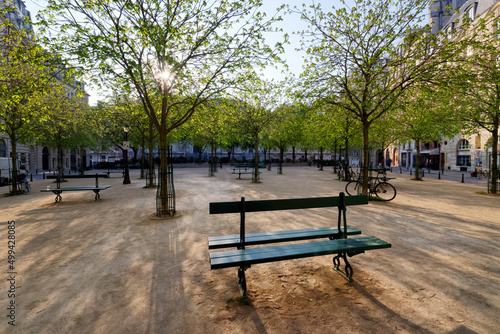 Dauphine square in the 1th arrondissement of Paris city 