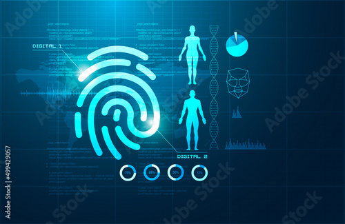 biometria, impronte digitali, riconoscimento, sicurezza digitale