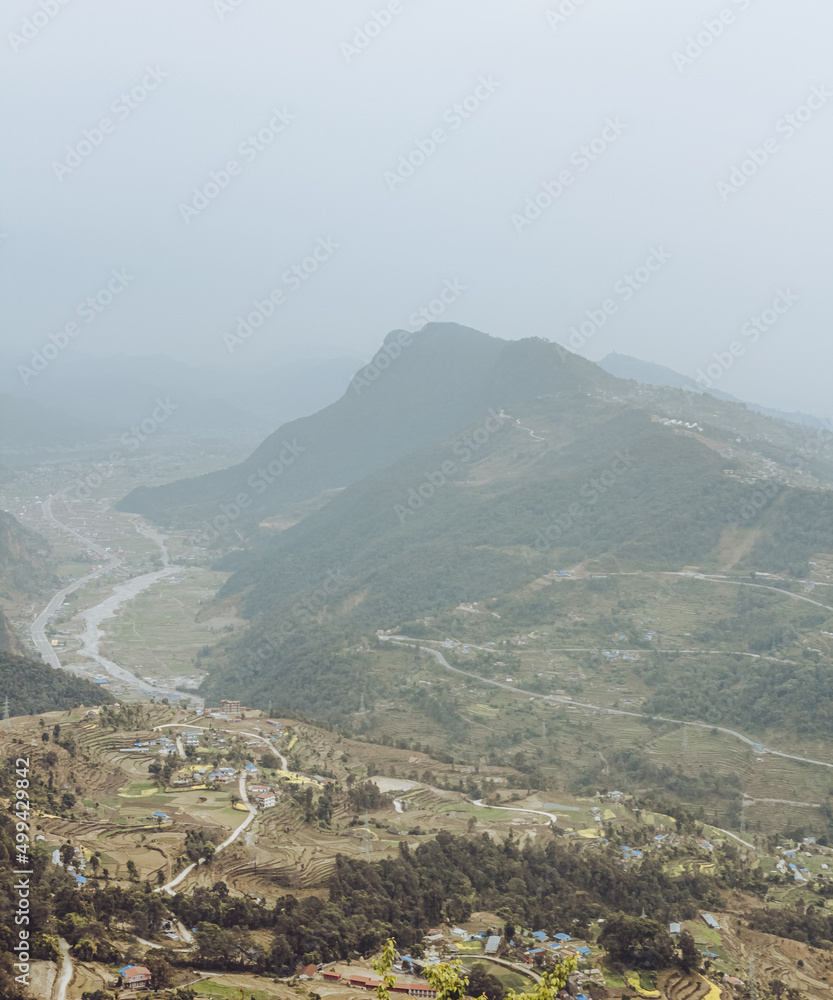 Fototapeta premium view from the top of the hill