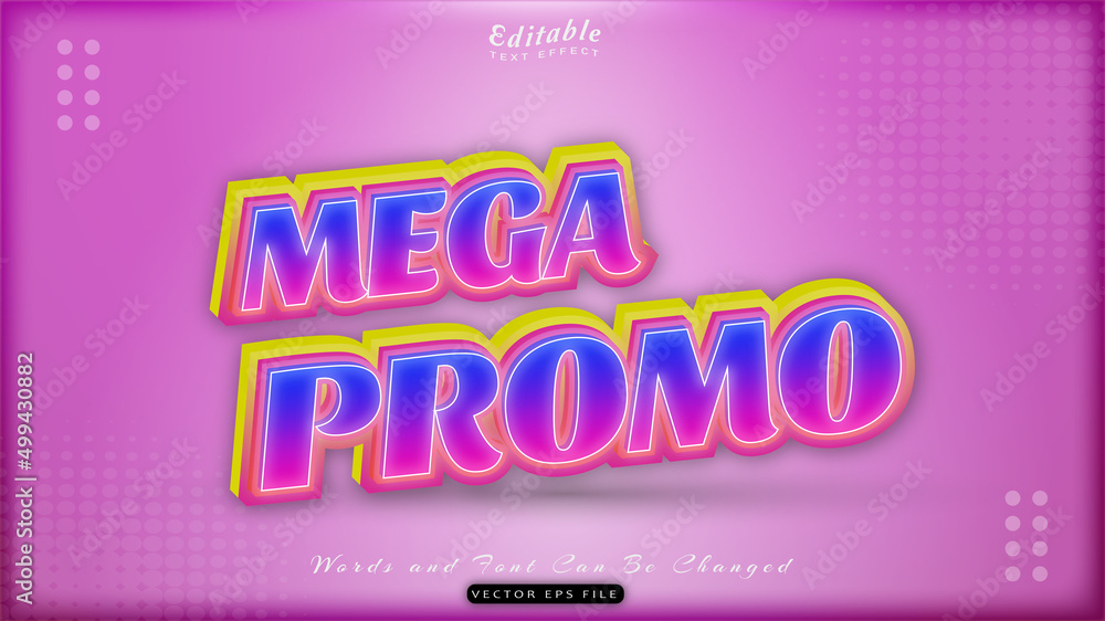 mega promo text effect