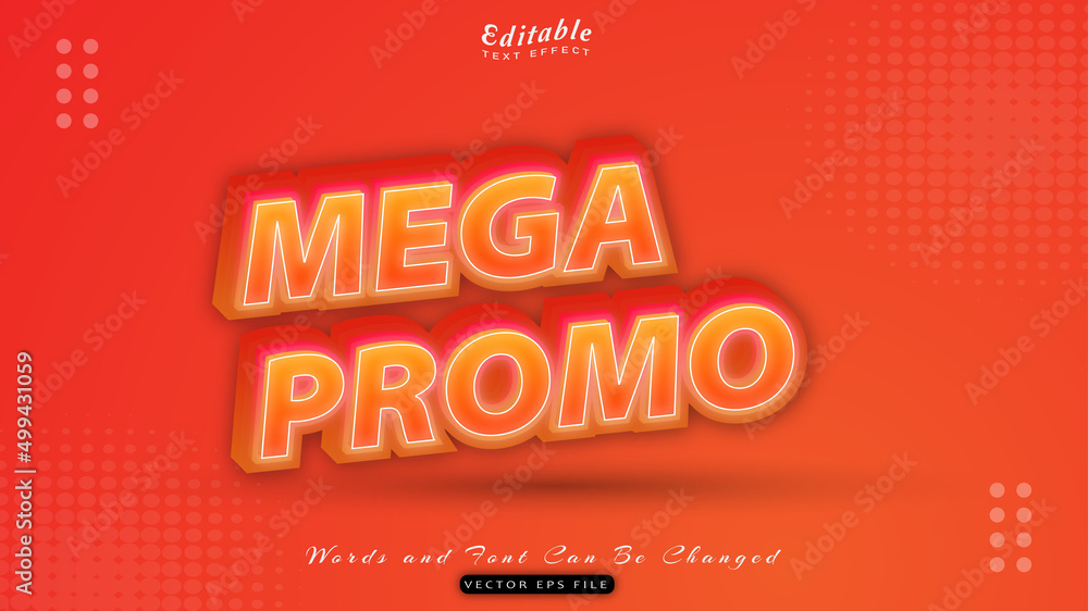 mega promo text effect