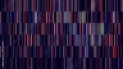 Iridescent colored strokes in stripes. Motion. Stylish background with lots of shiny moving strokes. Colored lines shimmer moving in stripes
