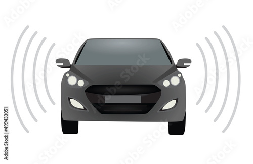 Signal car wave. vector illustration