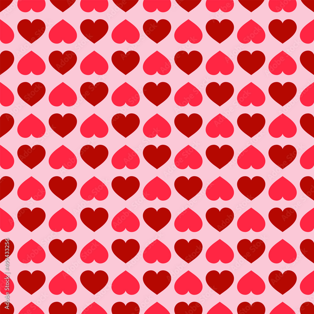 Seamless inverted red heart shape pattern. Vector illustration. Seamless inverted red heart shape pattern. Vector illustration.