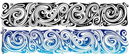 Water swirls ornaments