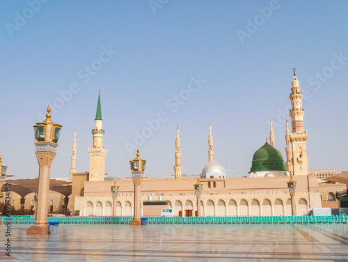 Obraz na plátně The Prophet's Mosque, Islam's second holiest site in Medina, Saudi Arabia