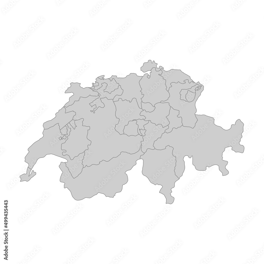 Outline political map of the Switzerland. High detailed vector illustration. Outline political map of the Switzerland. High detailed vector illustration.