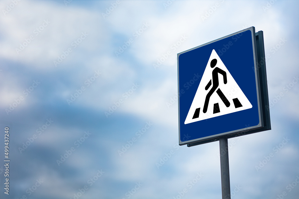 road sign pedestrian crossing
