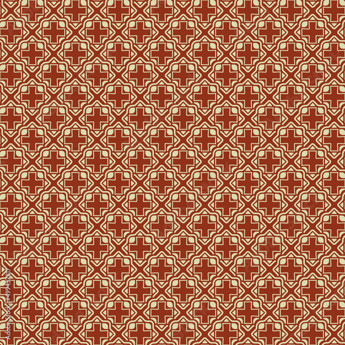 Damask seamless pattern. Vector from simple damask tiles.
