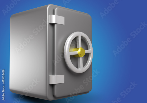 Steel safe. Concept of bank...