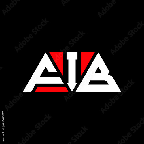 FIB tFIangle letter logo design with tFIangle shape. FIB tFIangle logo design monogram. FIB tFIangle vector logo template with red color. FIB tFIangular logo Simple, Elegant, and LuxuFIous Logo...