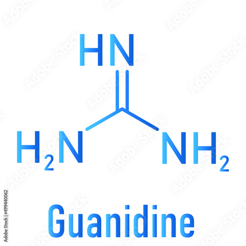 Guanidine molecule. Skeletal chemical formula.