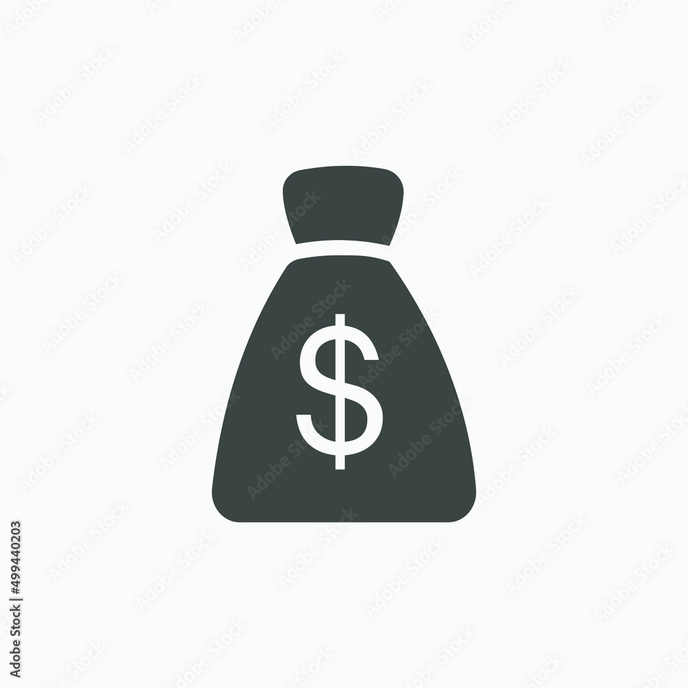 Money bag icon vector isolated. dollar usd currency symbol. Money bag icon vector isolated. dollar usd currency symbol.