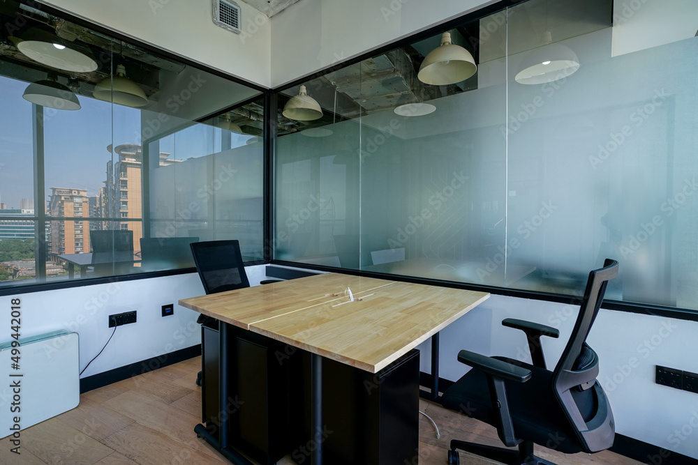 Interior of modern empty office building. Interior of modern empty office building.