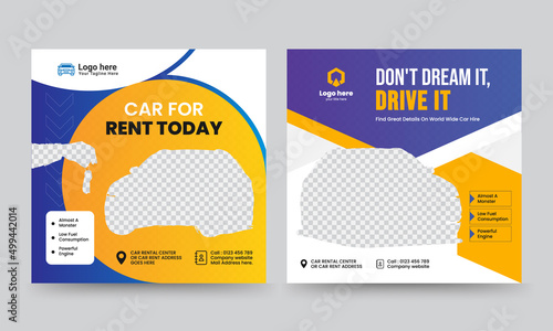Car Wash Flyer or Car Rent Business Flyer, poster, Cover, Brochure Template For Social media post Web Template, Cleaning Service Banner.