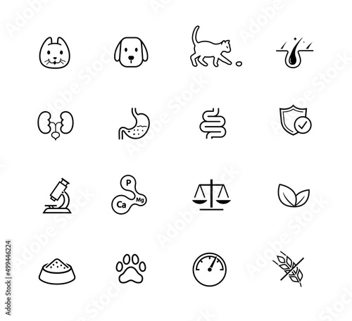 A set of icons for animals. The outline icons are well scalable and editable. Contrasting elements are good for different backgrounds. EPS10.