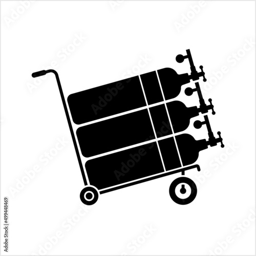 Oxygen Tank Icon, Oxygen Storage Vessel Cylinder