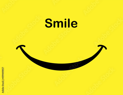 Happy smile symbol, isolated background smile design. Icon happy, graphic face. Smile and face illustration. Vector