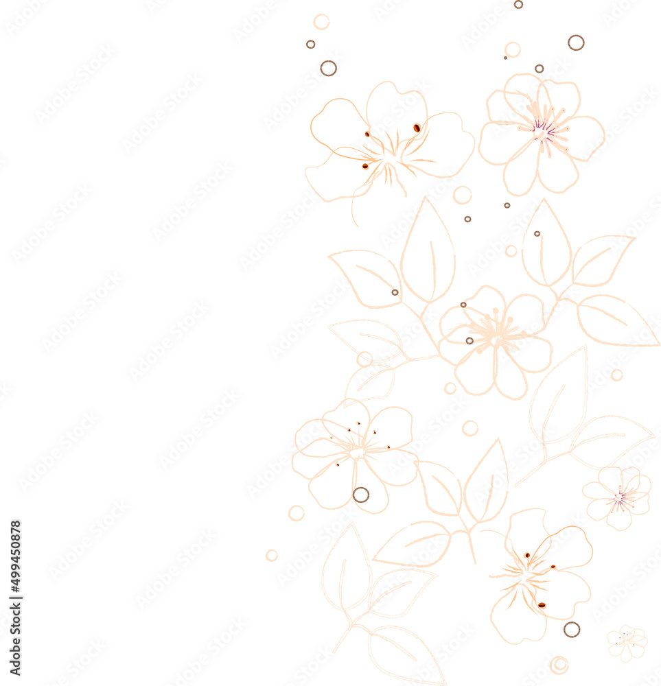 abstract background with flowers, greeting card with flowers greetings
