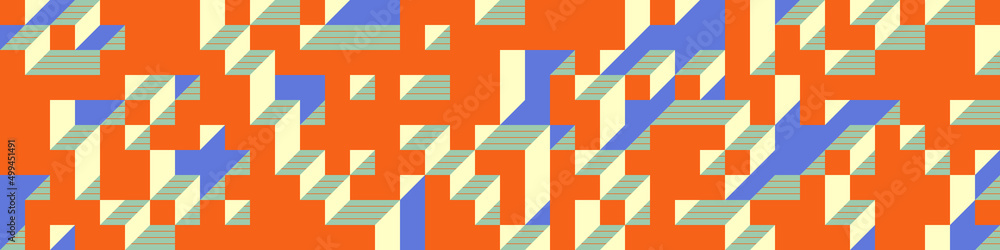 Implementation of Edward Zajec’s “Il Cubo” from 1971. Essentially a Truchet tile set of 8 tiles and rules for placement art illustration Implementation of Edward Zajec’s “Il Cubo” from 1971. Essentially a Truchet tile set of 8 tiles and rules for placement art illustration