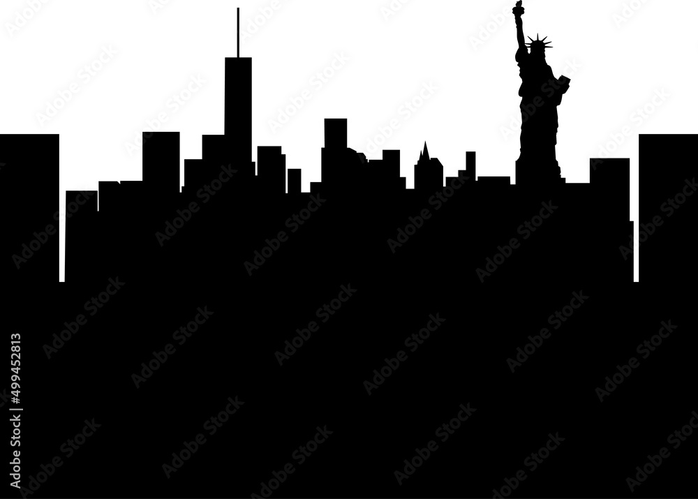 New York City Silhouette Vector

