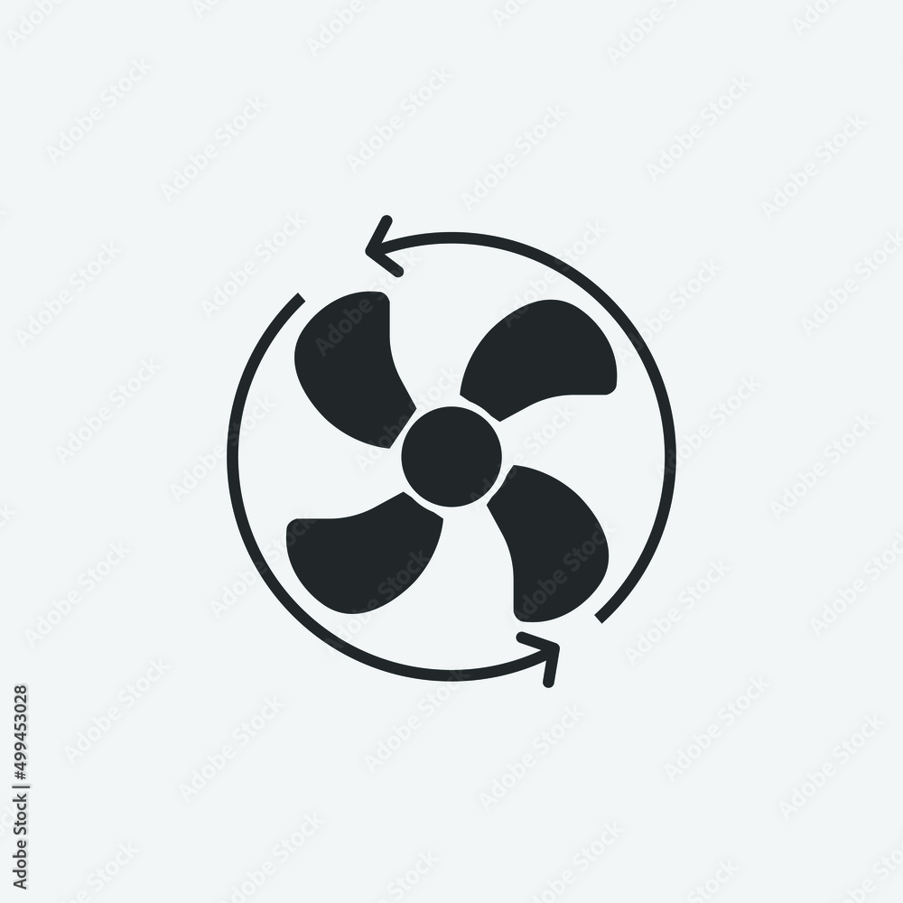 Ventilation vector icon illustration sign Ventilation vector icon illustration sign