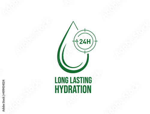 long-lasting hydration packaging icon vector illustration 
