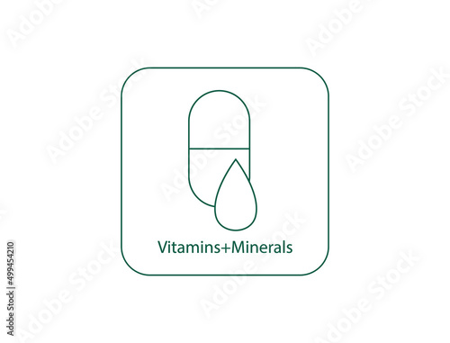 vitamin and minerals icon vector illustration 