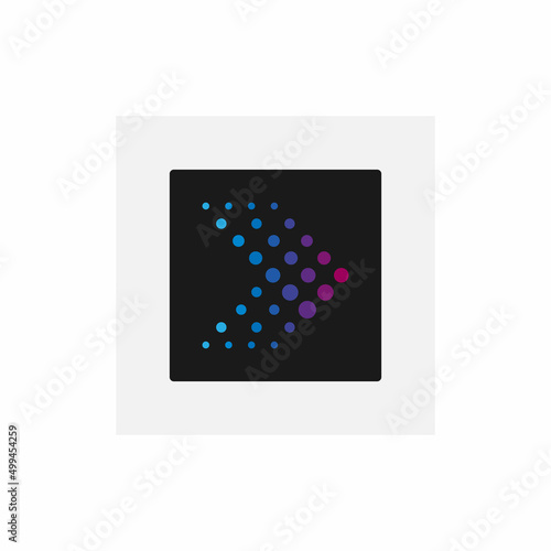 Rainbow arrow dot design for your illustration