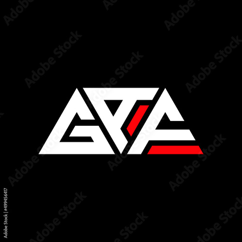 GAF triangle letter logo design with triangle shape. GAF triangle logo design monogGAm. GAF triangle vector logo template with red color. GAF triangular logo Simple, Elegant, and Luxurious Logo...