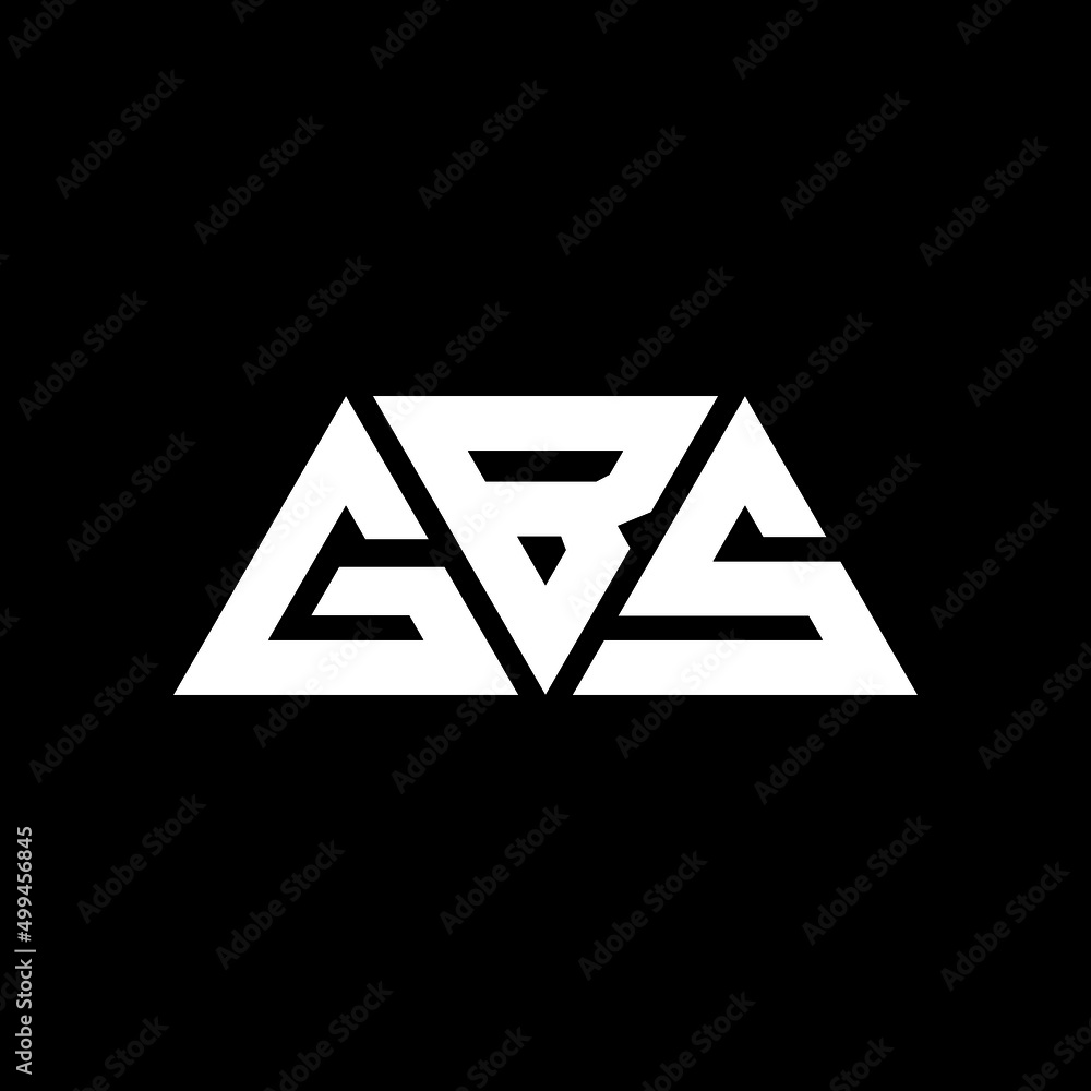 GBS triangle letter logo design with triangle shape. GBS triangle logo