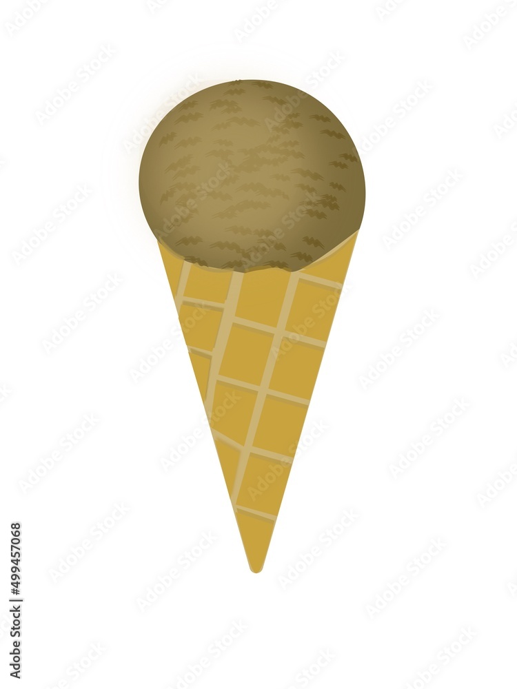 ice cream cone chocolate one ball ice cream cone chocolate one ball