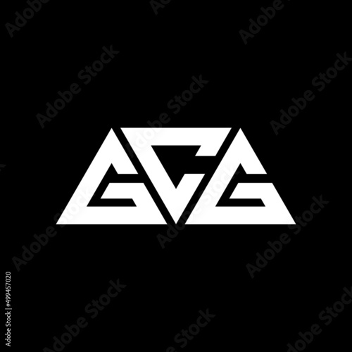 GCG triangle letter logo design with triangle shape. GCG triangle logo design monogram. GCG triangle vector logo template with red color. GCG triangular logo Simple, Elegant, and Luxurious Logo...
